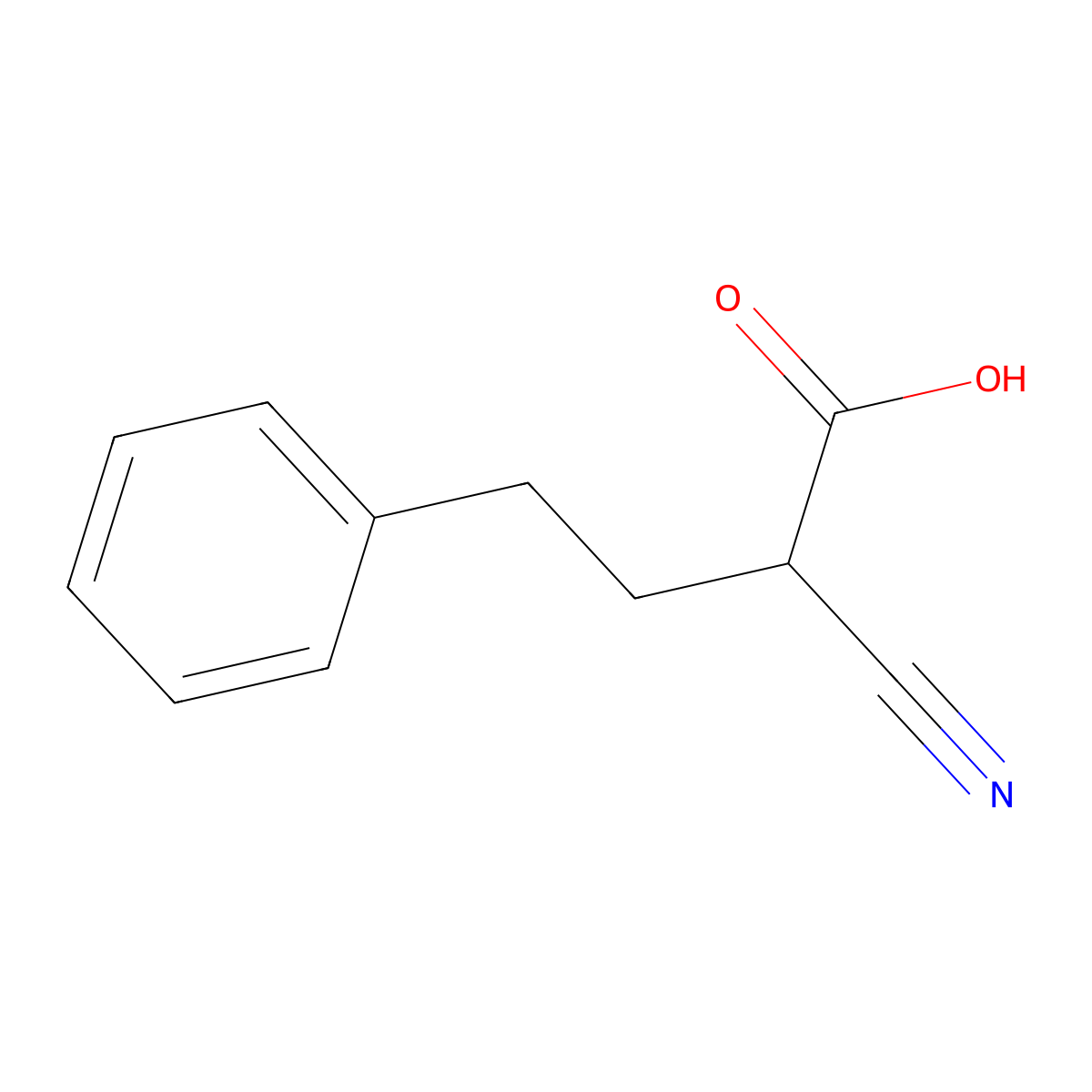 2-Cyano-4-phenylbutanoic acid molecular structure, CAS 499120-74-0