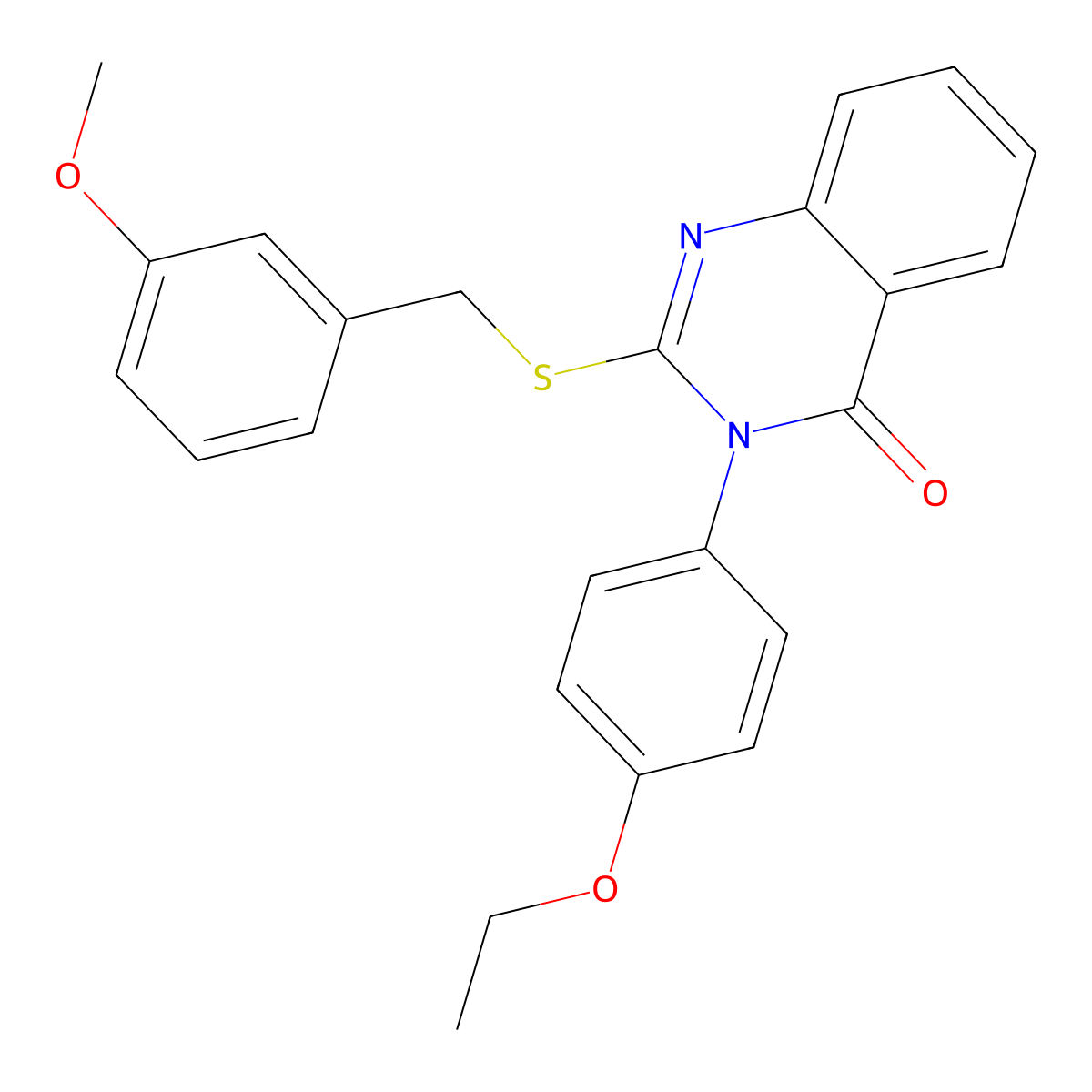 3-(4-Ethoxyphenyl)-2-[(3-methoxyphenyl)methylsulfanyl]quinazolin-4-one molecular structure, CAS 499124-96-8