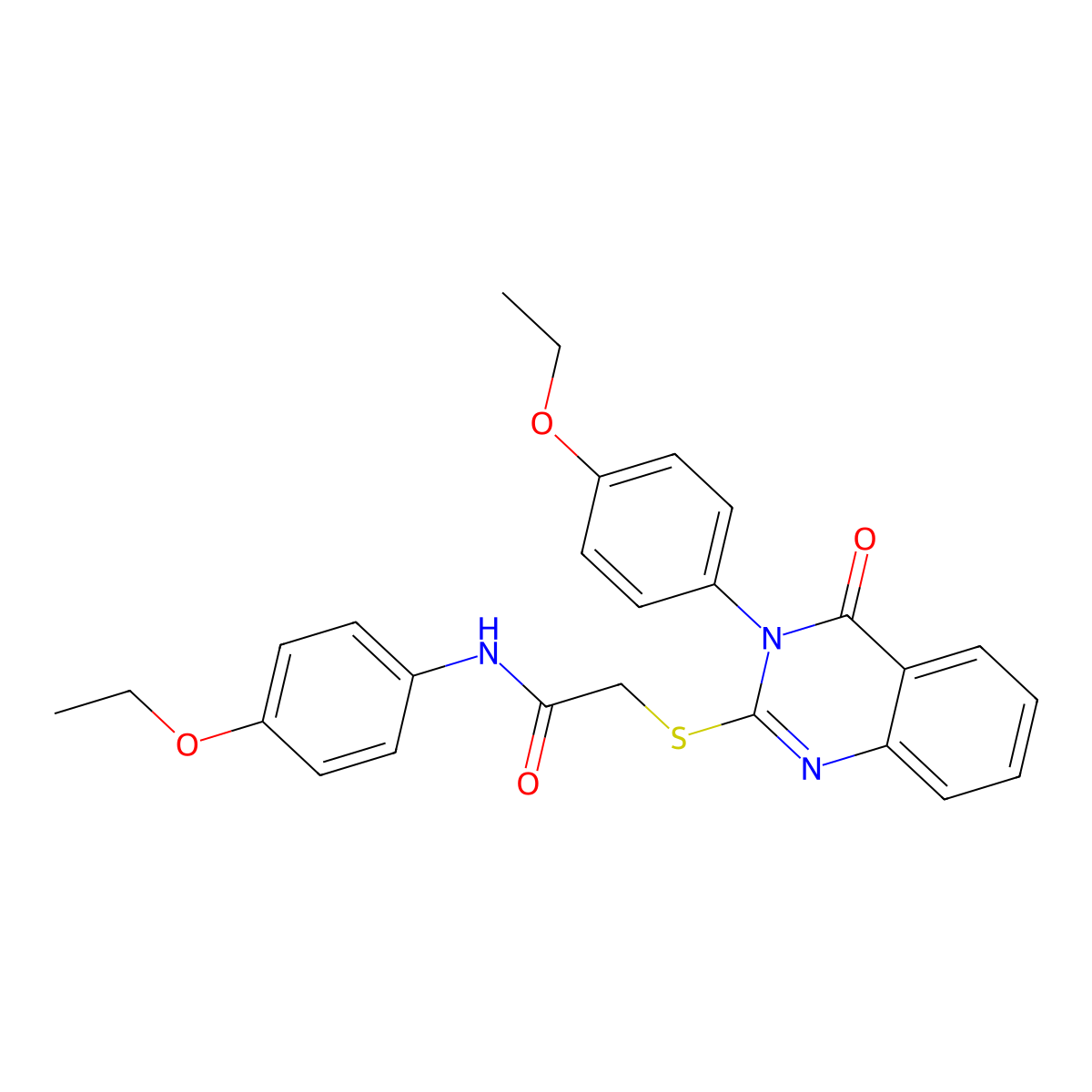 N-(4-ethoxyphenyl)-2-{[3-(4-ethoxyphenyl)-4-oxo-3,4-dihydroquinazolin-2-yl]sulfanyl}acetamide molecular structure, CAS 499125-07-4