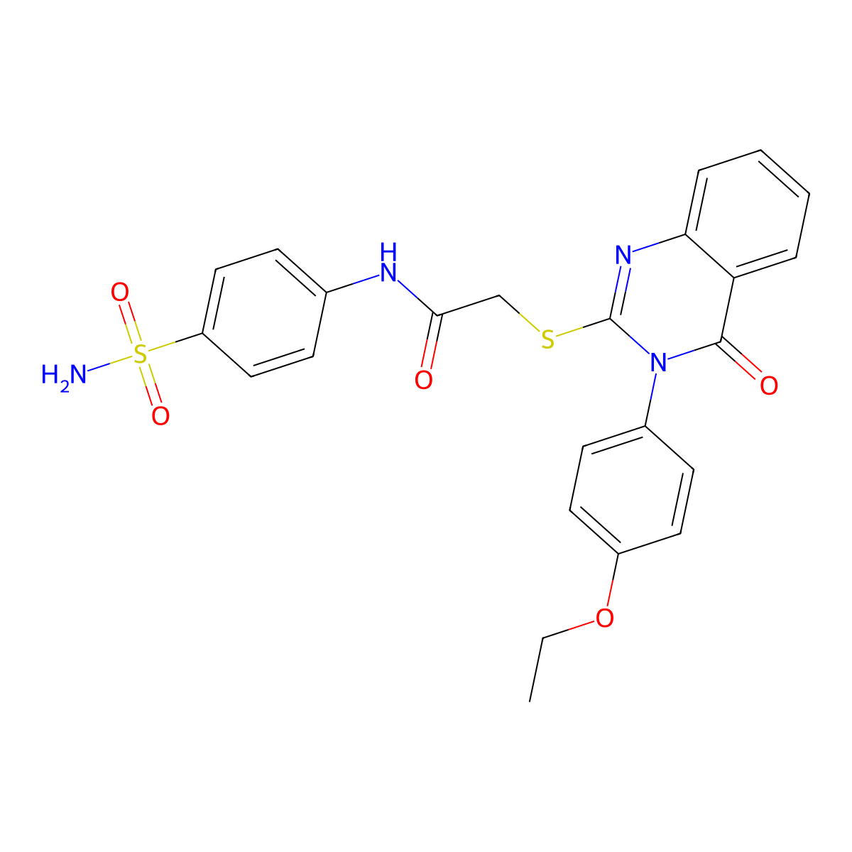 2-[3-(4-ethoxyphenyl)-4-oxoquinazolin-2-yl]sulfanyl-N-(4-sulfamoylphenyl)acetamide molecular structure, CAS 499125-16-5