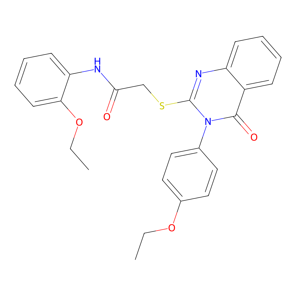 N-(2-ethoxyphenyl)-2-{[3-(4-ethoxyphenyl)-4-oxo-3,4-dihydroquinazolin-2-yl]sulfanyl}acetamide molecular structure, CAS 499125-18-7