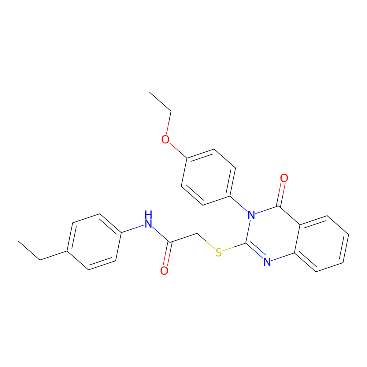 2-{[3-(4-ethoxyphenyl)-4-oxo-3,4-dihydroquinazolin-2-yl]sulfanyl}-N-(4-ethylphenyl)acetamide molecular structure, CAS 499125-22-3