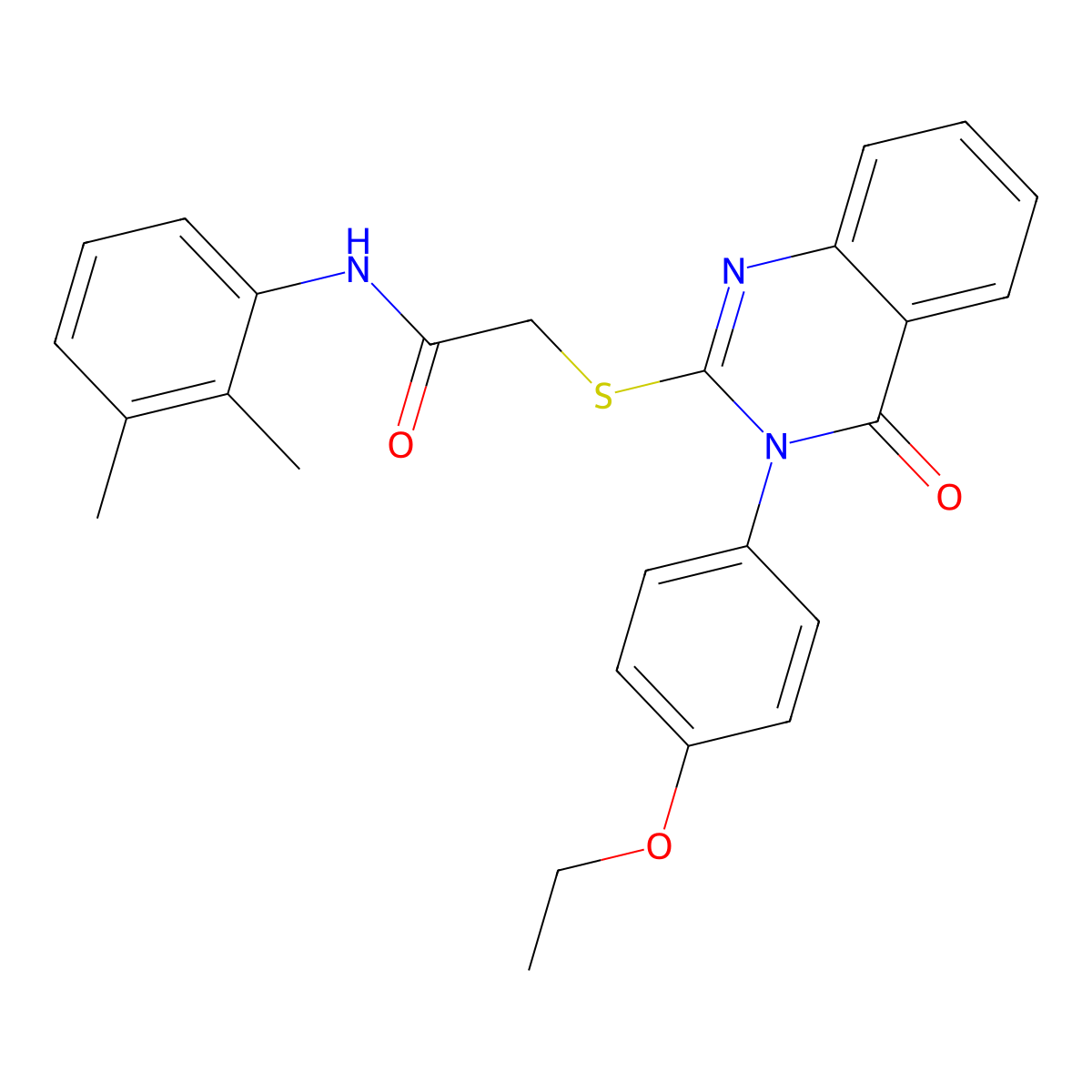 N-(2,3-dimethylphenyl)-2-{[3-(4-ethoxyphenyl)-4-oxo-3,4-dihydroquinazolin-2-yl]sulfanyl}acetamide molecular structure, CAS 499125-24-5