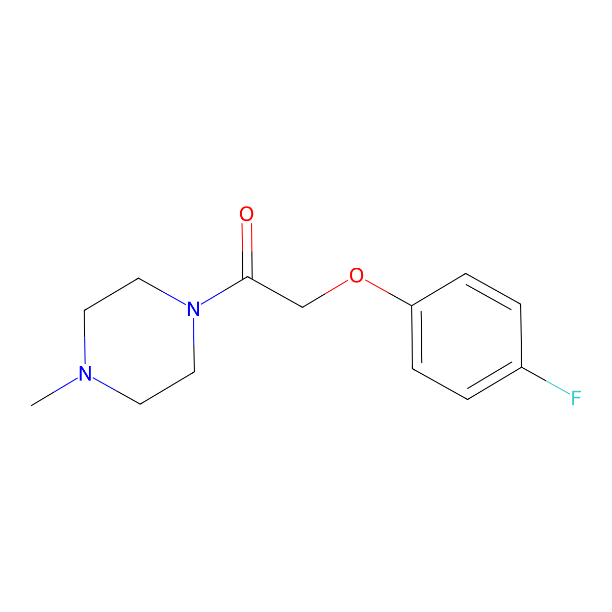 2-(4-Fluorophenoxy)-1-(4-methylpiperazin-1-yl)ethanone molecular structure, CAS 499134-36-0