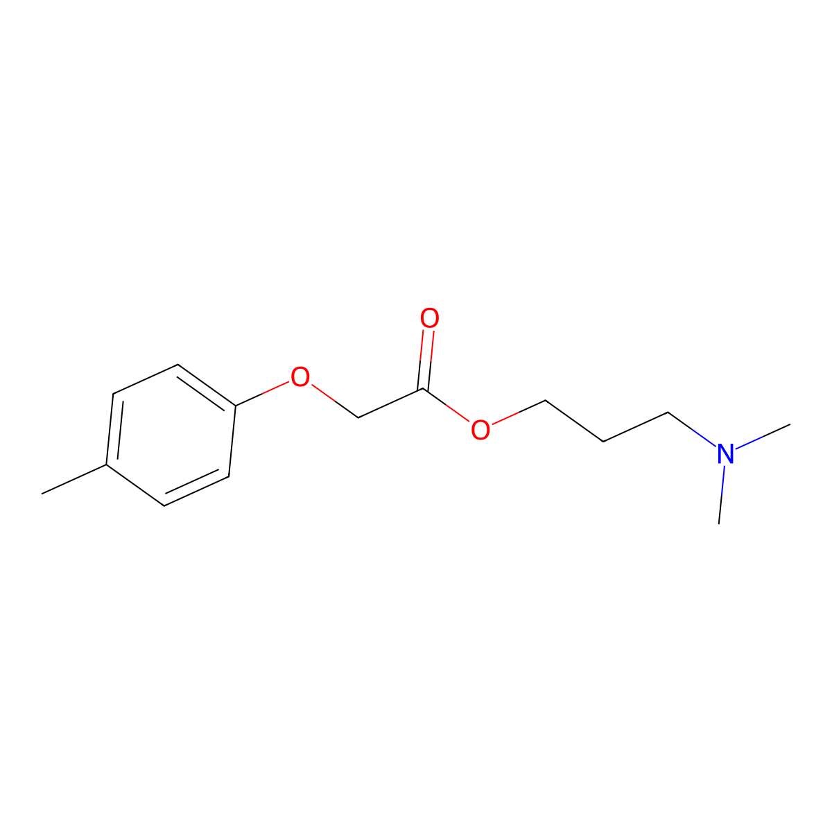 3-(Dimethylamino)propyl (4-methylphenoxy)acetate molecular structure, CAS 499134-45-1