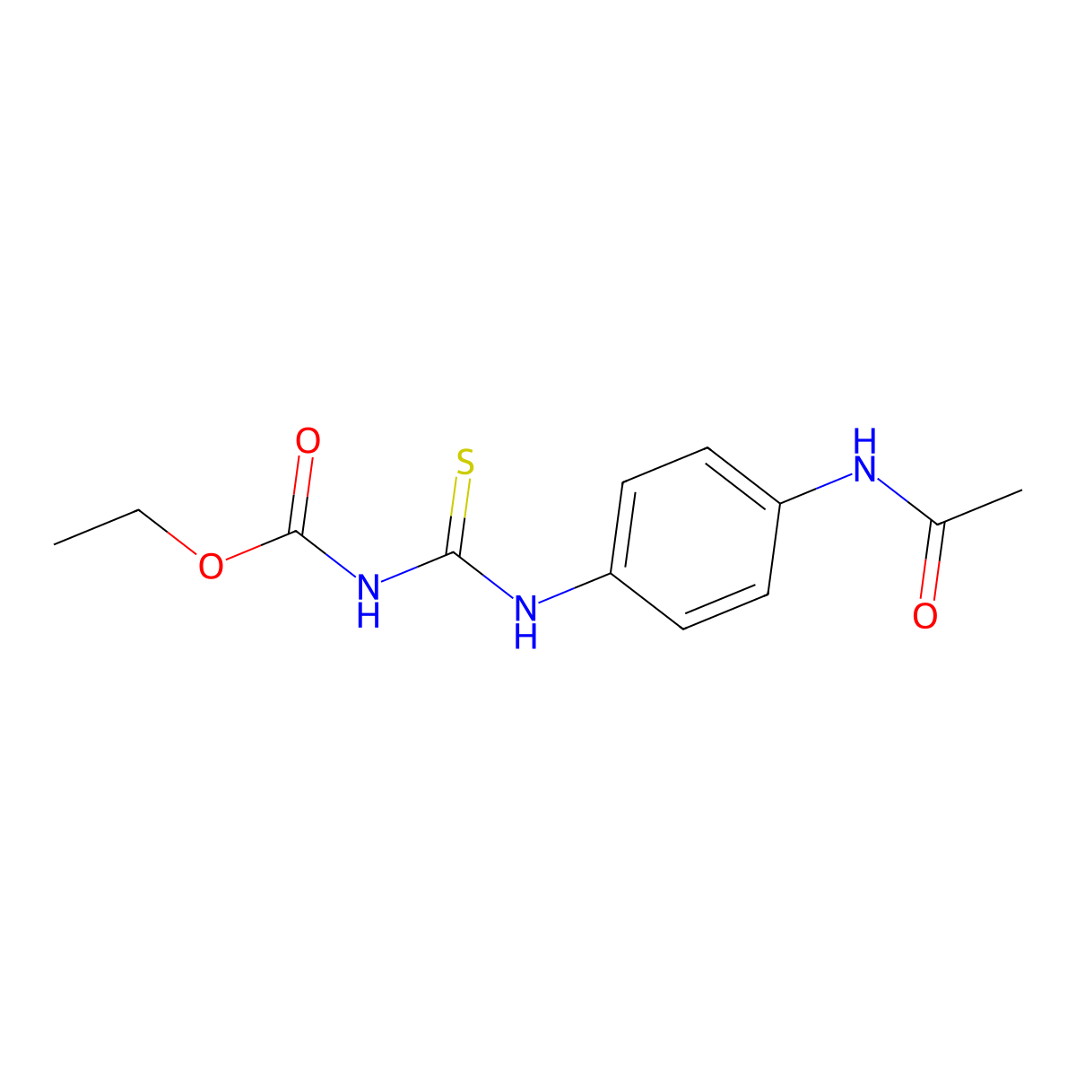 ethyl N-[(4-acetamidophenyl)carbamothioyl]carbamate molecular structure, CAS 499139-93-4