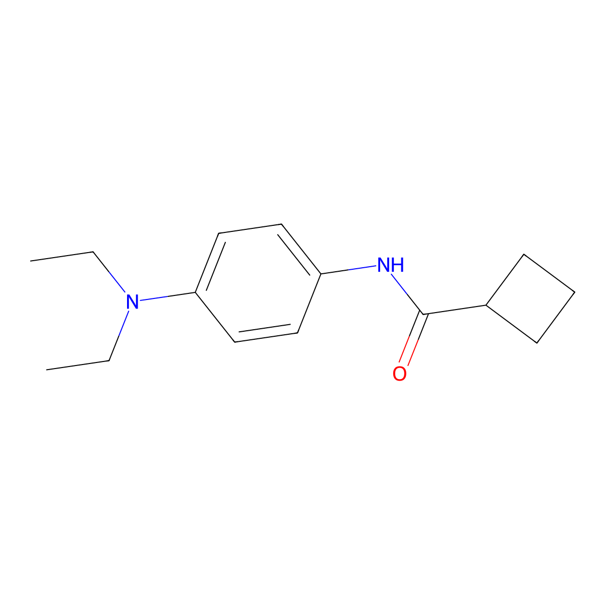 N-[4-(Diethylamino)phenyl]cyclobutanecarboxamide molecular structure, CAS 499141-46-7