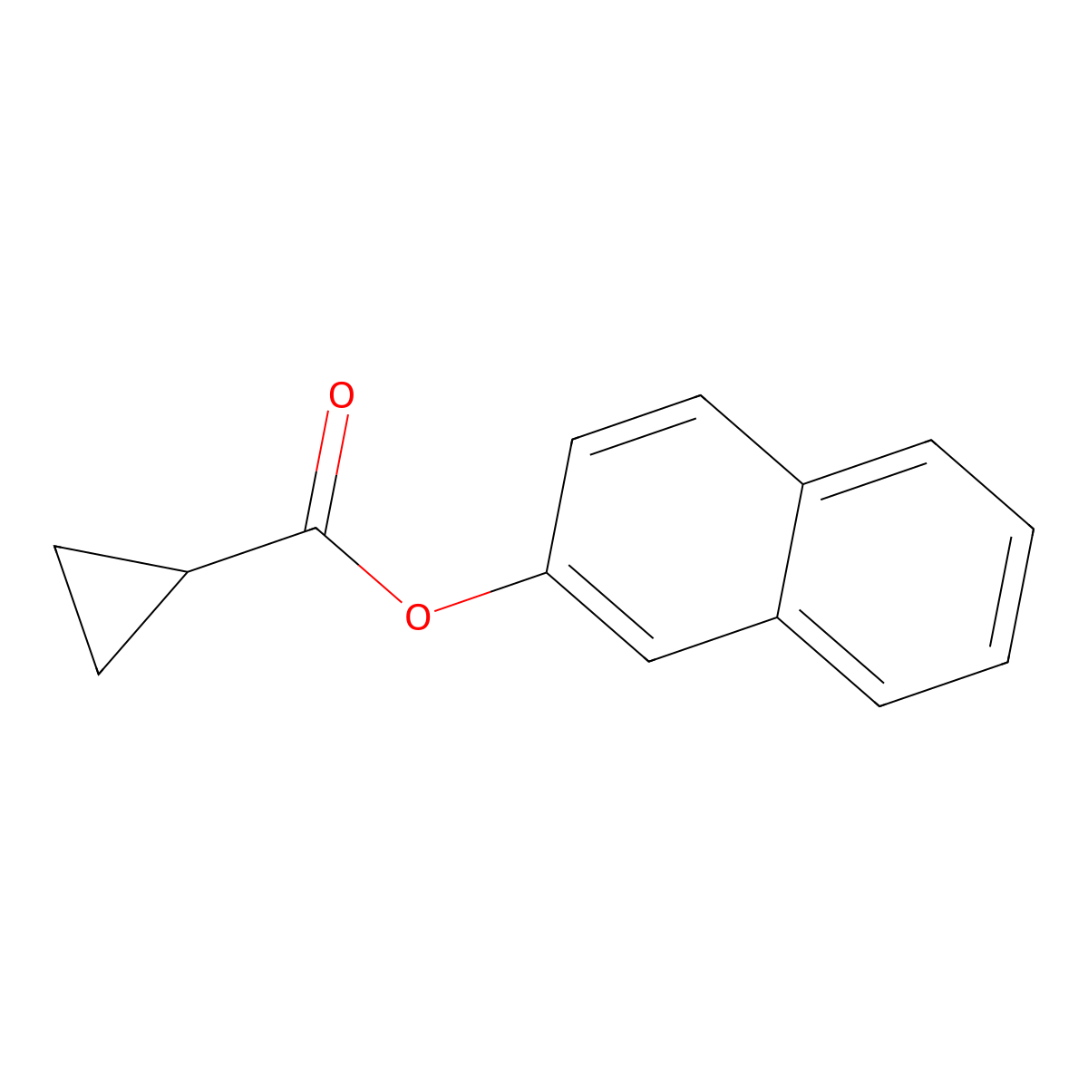 Naphthalen-2-yl cyclopropanecarboxylate molecular structure, CAS 499141-48-9
