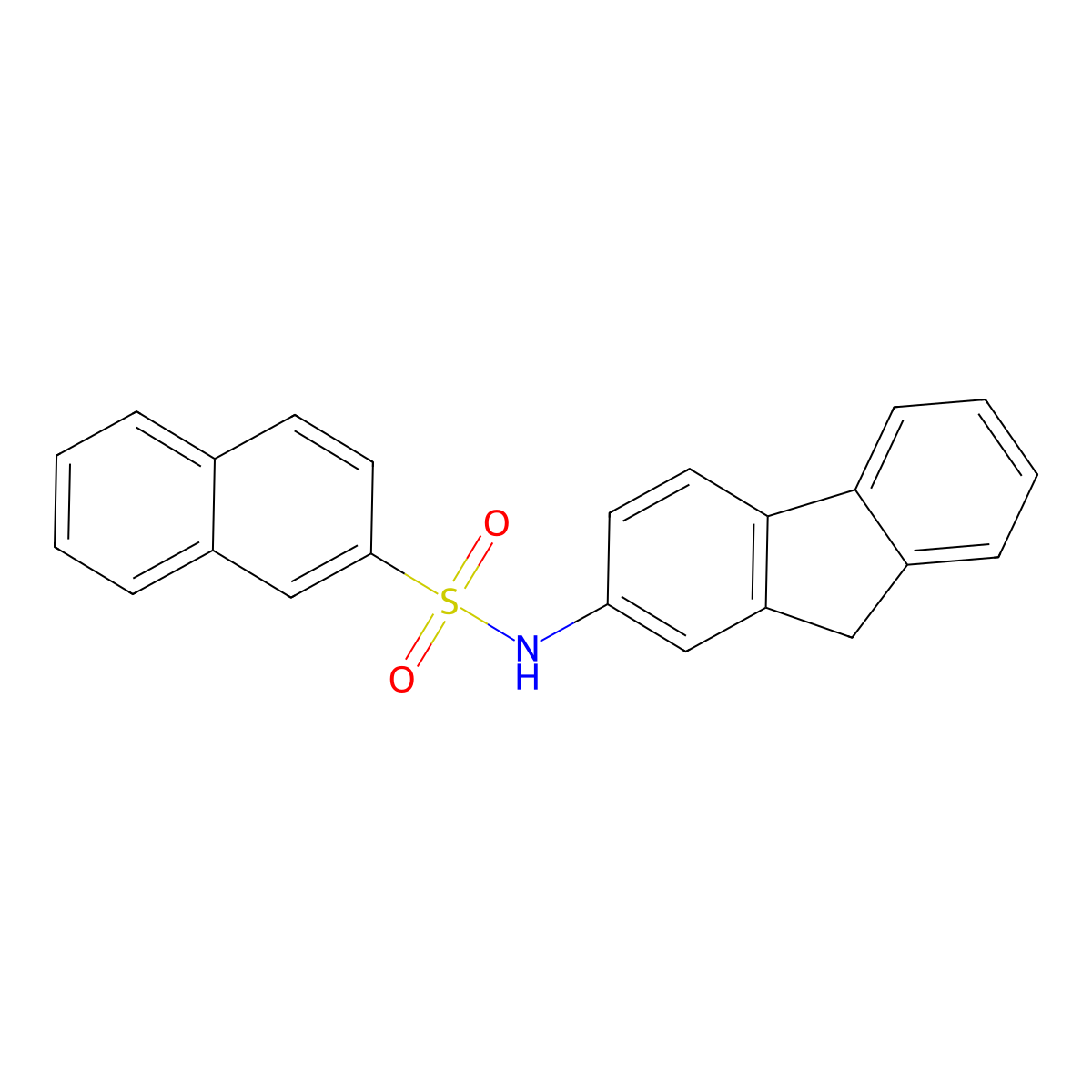 N-(9H-fluoren-2-yl)naphthalene-2-sulfonamide molecular structure, CAS 499141-52-5
