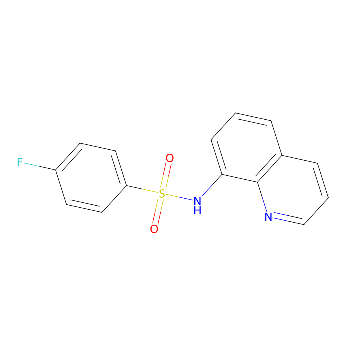 4-fluoro-N-quinolin-8-ylbenzenesulfonamide molecular structure, CAS 499141-54-7