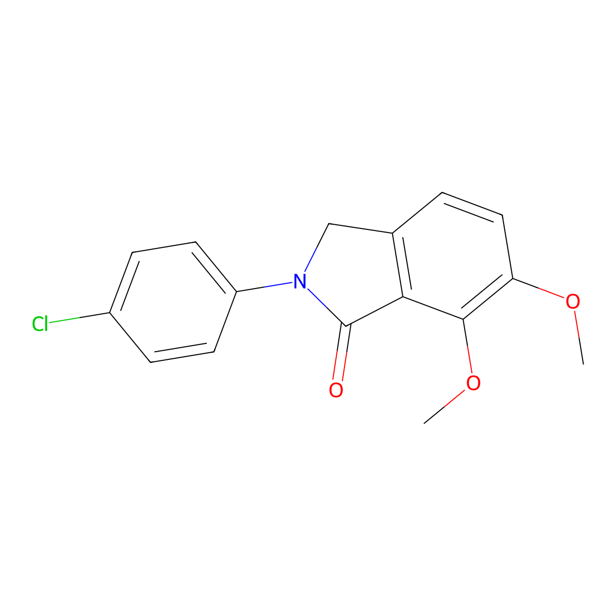 2-(4-Chlorophenyl)-6,7-dimethoxyisoindolin-1-one molecular structure, CAS 499183-68-5