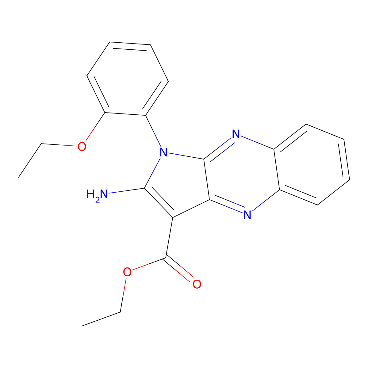 ethyl 2-amino-1-(2-ethoxyphenyl)-1H-pyrrolo[2,3-b]quinoxaline-3-carboxylate molecular structure, CAS 499185-42-1