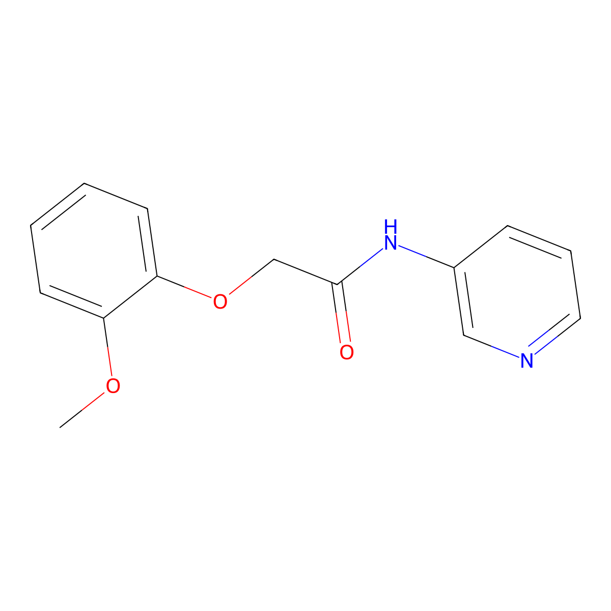 2-(2-methoxyphenoxy)-N-(pyridin-3-yl)acetamide molecular structure, CAS 499187-66-5