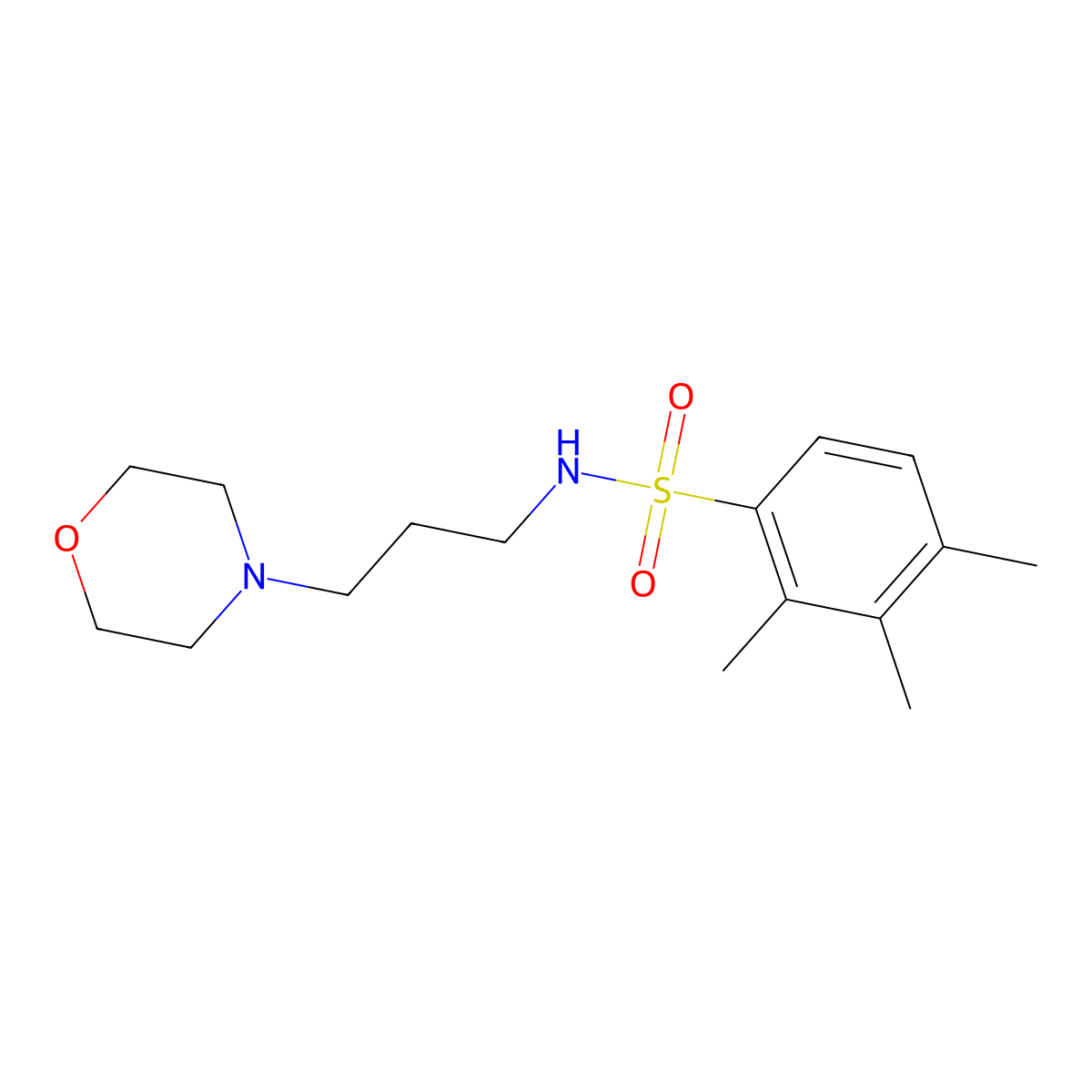 (3-Morpholin-4-ylpropyl)[(2,3,4-trimethylphenyl)sulfonyl]amine molecular structure, CAS 499188-51-1
