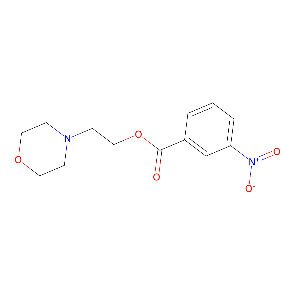 2-Morpholin-4-ylethyl 3-nitrobenzoate molecular structure, CAS 499189-88-7
