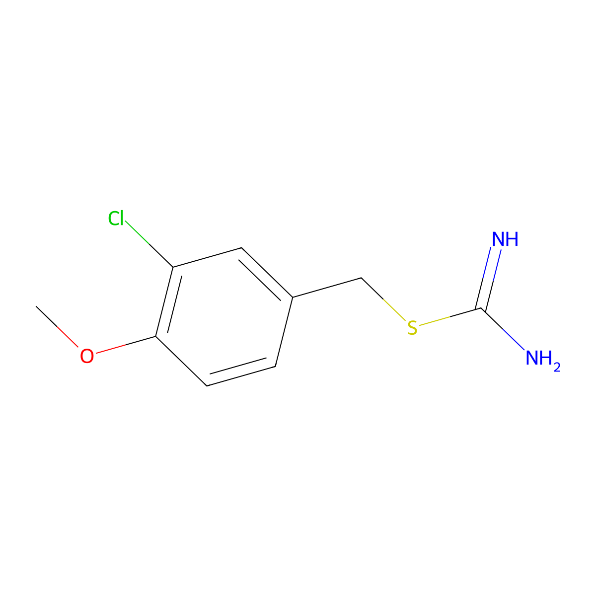(3-Chloro-4-methoxyphenyl)methyl carbamimidothioate molecular structure, CAS 499190-28-2