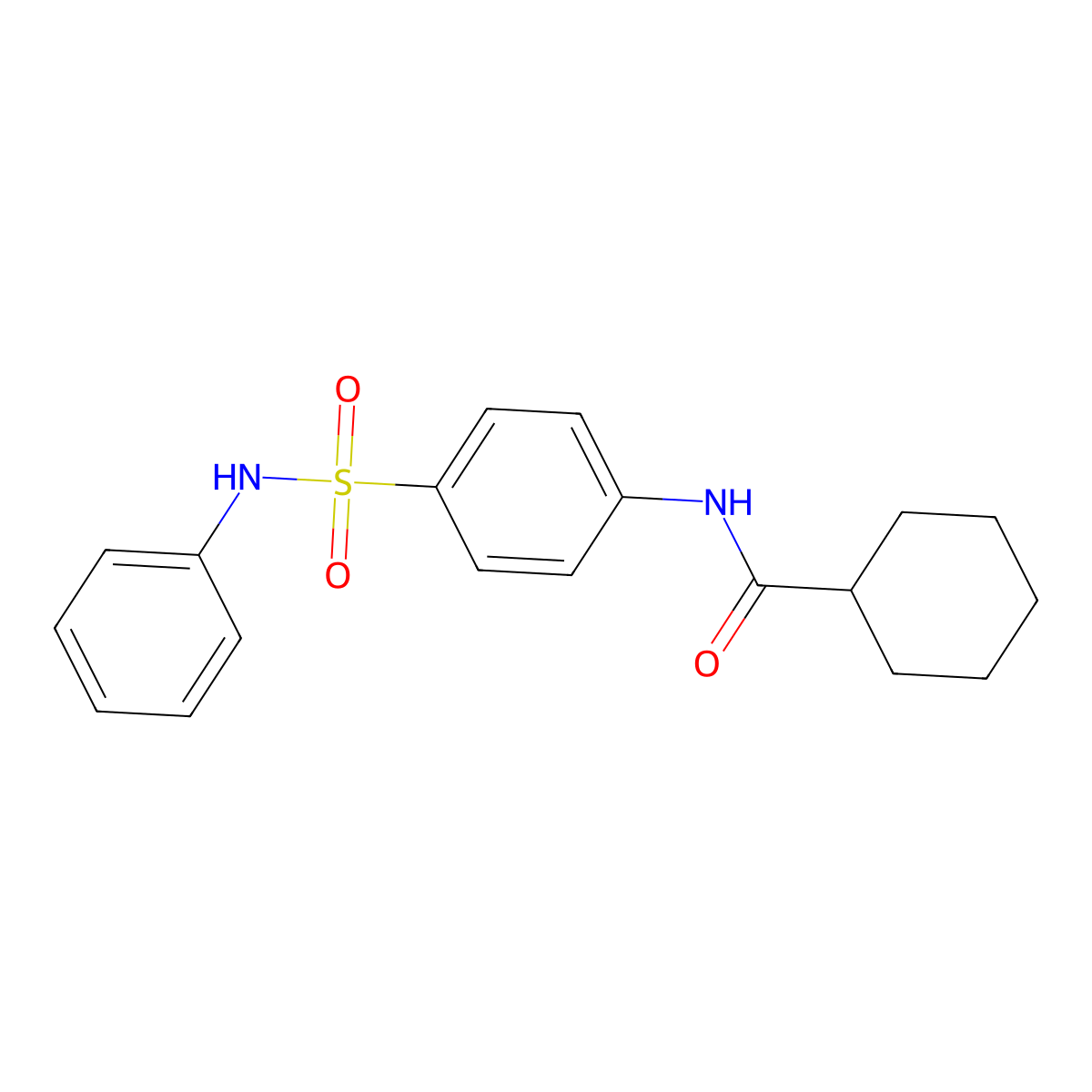 N-[4-(anilinosulfonyl)phenyl]cyclohexanecarboxamide molecular structure, CAS 499190-49-7