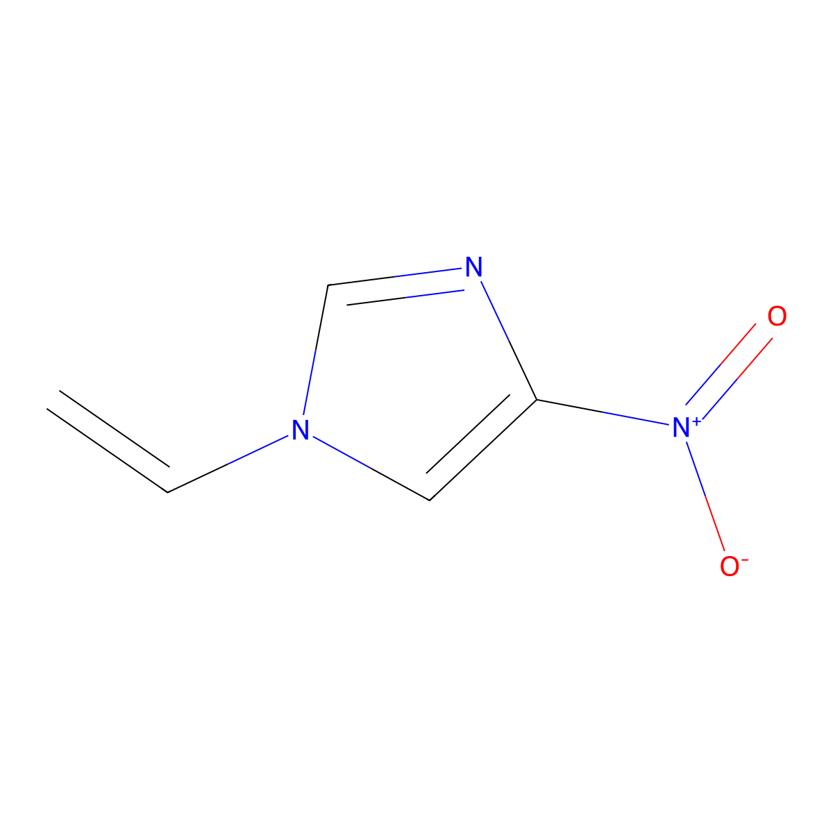 4-Nitro-1-vinyl-1H-imidazole molecular structure, CAS 499190-80-6