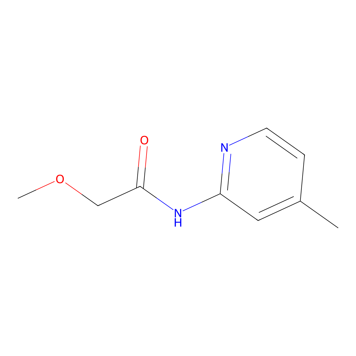 2-methoxy-N-(4-methyl-2-pyridinyl)acetamide molecular structure, CAS 499196-93-9