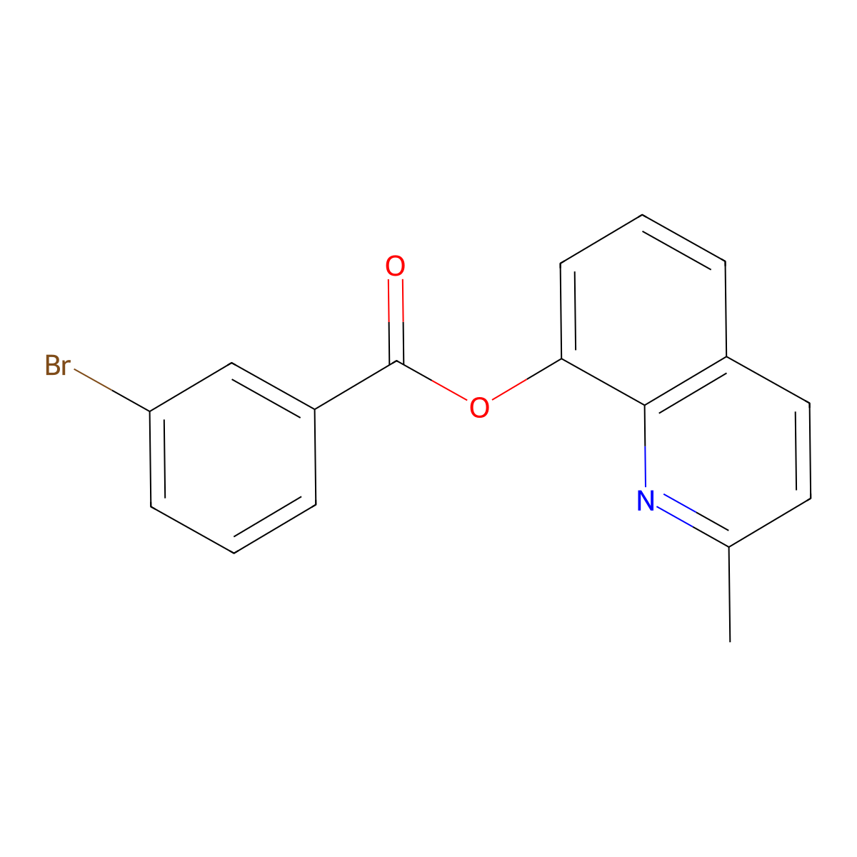 2-Methyl-8-quinolinyl 3-bromobenzoate molecular structure, CAS 499197-01-2