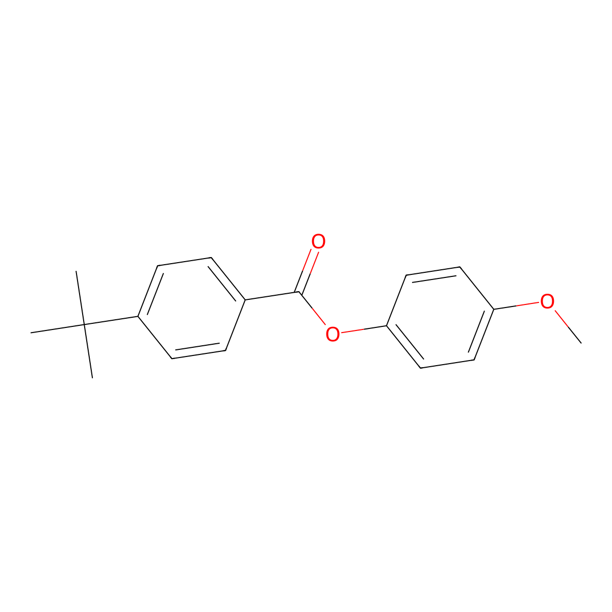 4-Methoxyphenyl 4-tert-butylbenzoate molecular structure, CAS 499197-09-0