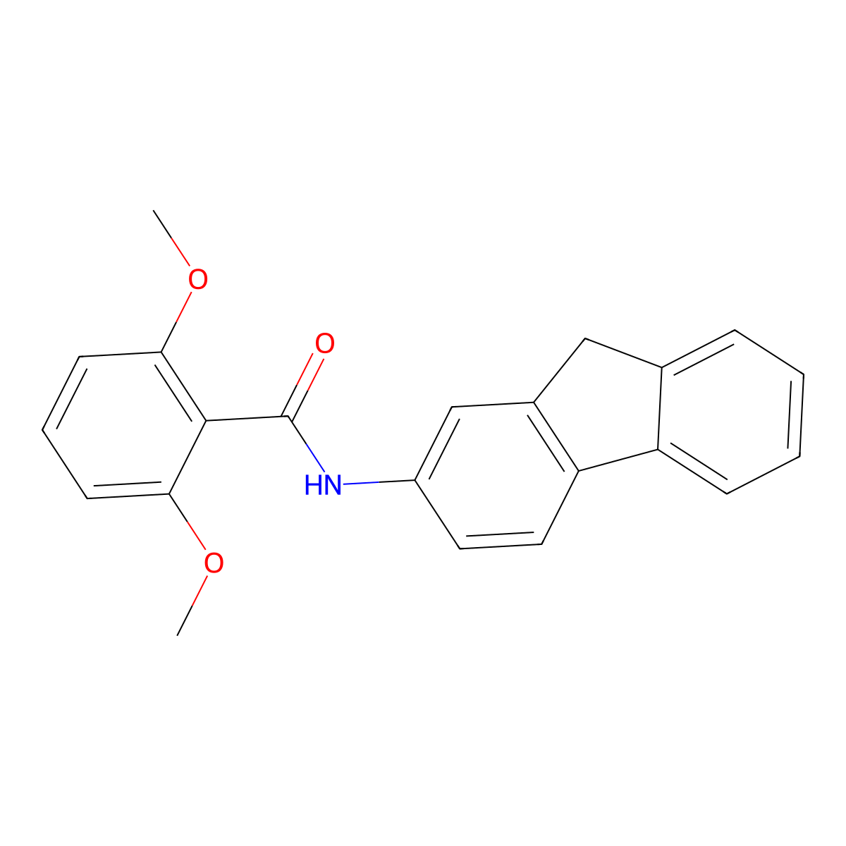 N-(9H-fluoren-2-yl)-2,6-dimethoxybenzamide molecular structure, CAS 499197-13-6