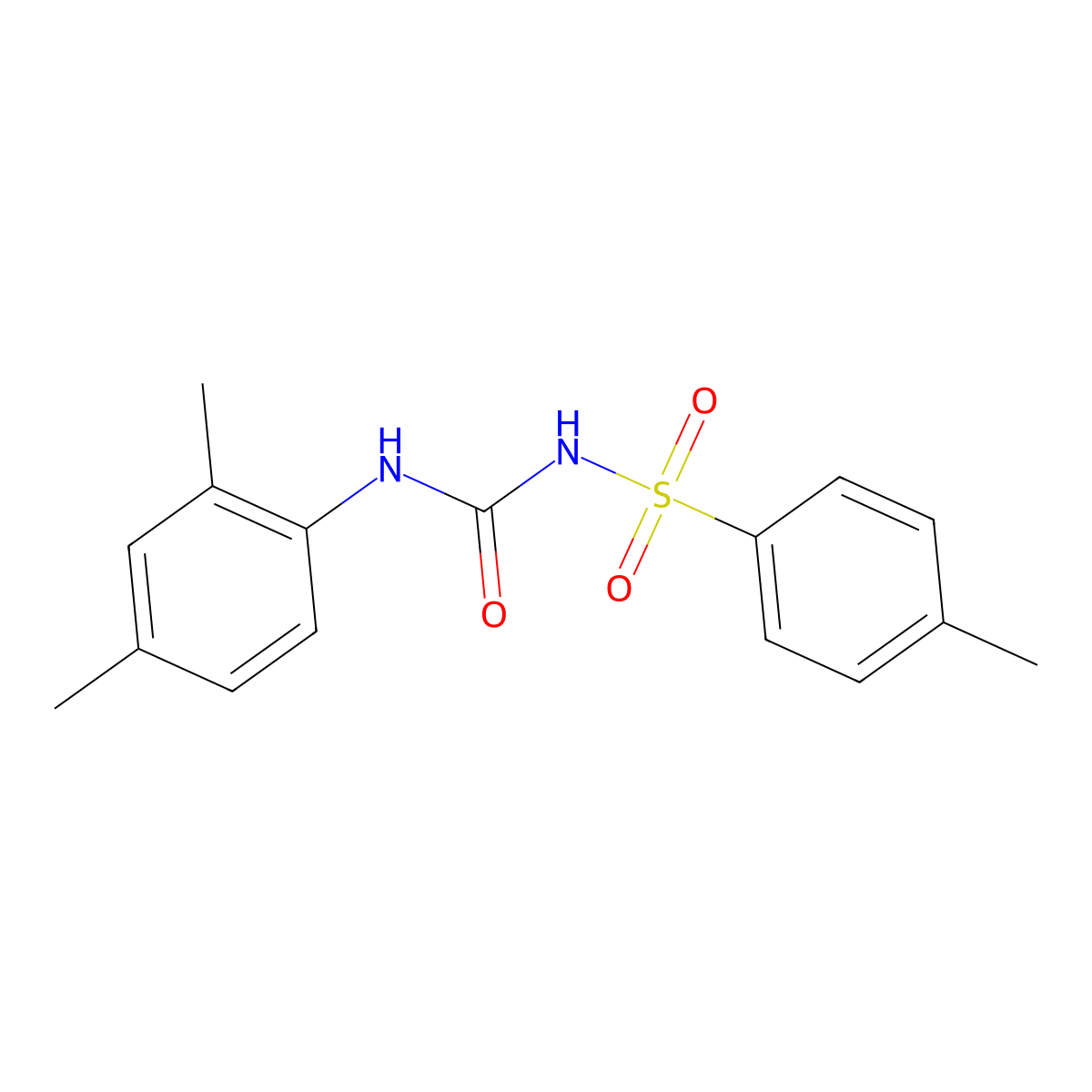2,4-Dimethyl-1-[({[(4-methylphenyl)sulfonyl]amino}carbonyl)amino]benzene molecular structure, CAS 499197-61-4