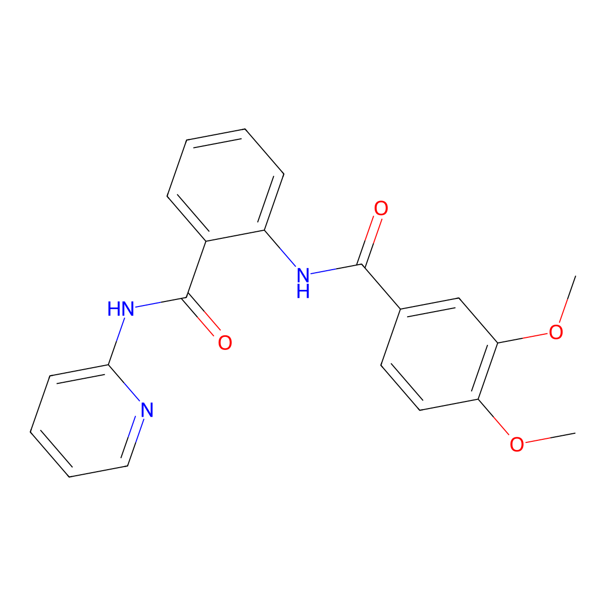 3,4-dimethoxy-N-[2-(pyridin-2-ylcarbamoyl)phenyl]benzamide molecular structure, CAS 499198-51-5