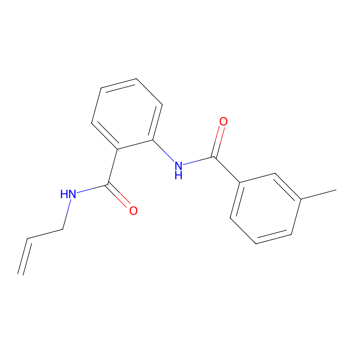2-[(3-methylbenzoyl)amino]-N-prop-2-enylbenzamide molecular structure, CAS 499198-60-6