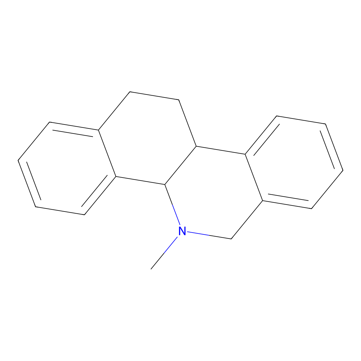 5-methyl-6,10b,11,12-tetrahydro-4bH-benzo[c]phenanthridine molecular structure, CAS 499199-02-9
