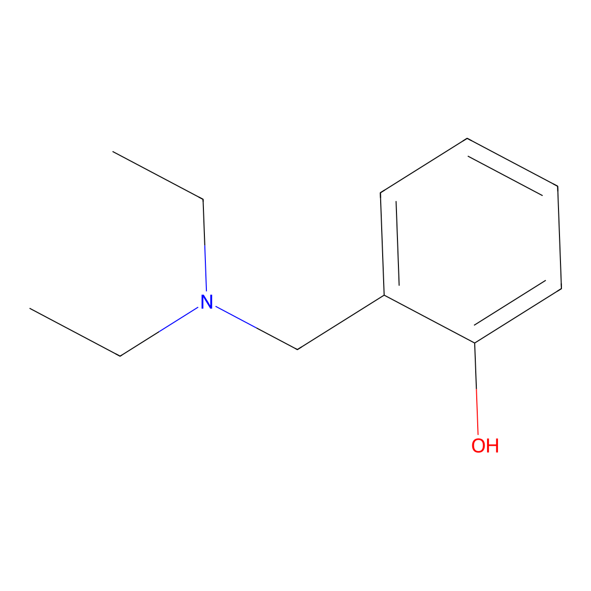 2-((Diethylamino)methyl)phenol molecular structure, CAS 4992-02-3