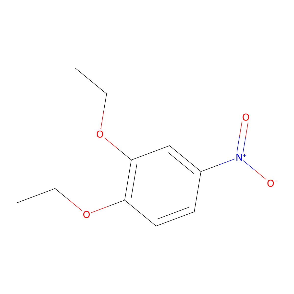 1,2-Diethoxy-4-nitrobenzene molecular structure, CAS 4992-63-6