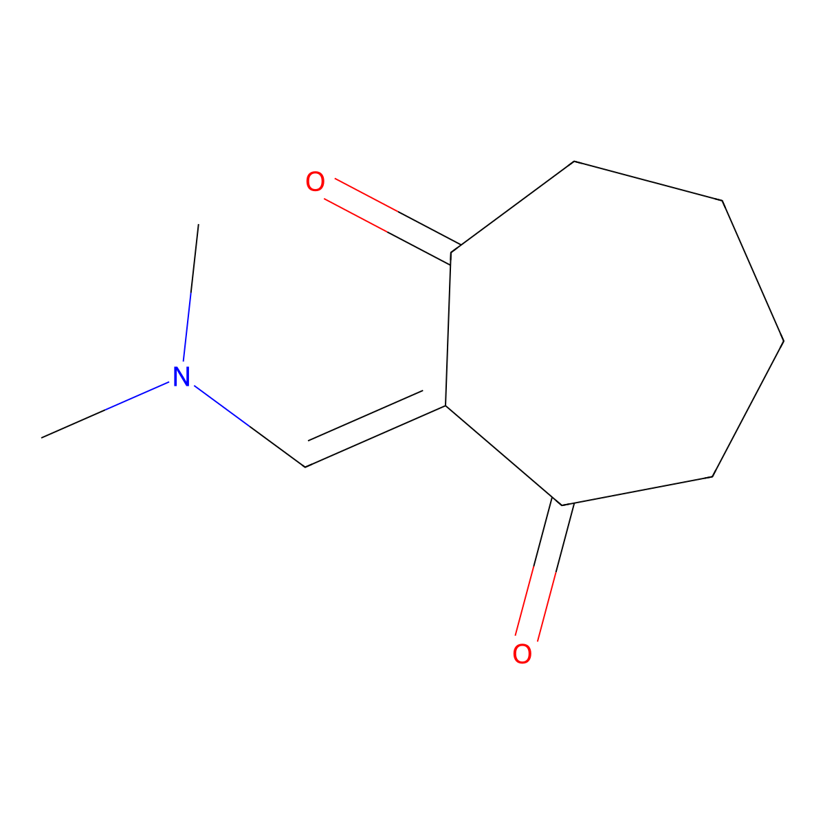 2-Dimethylaminomethylene-cycloheptane-1,3-dione molecular structure, CAS 499206-24-5