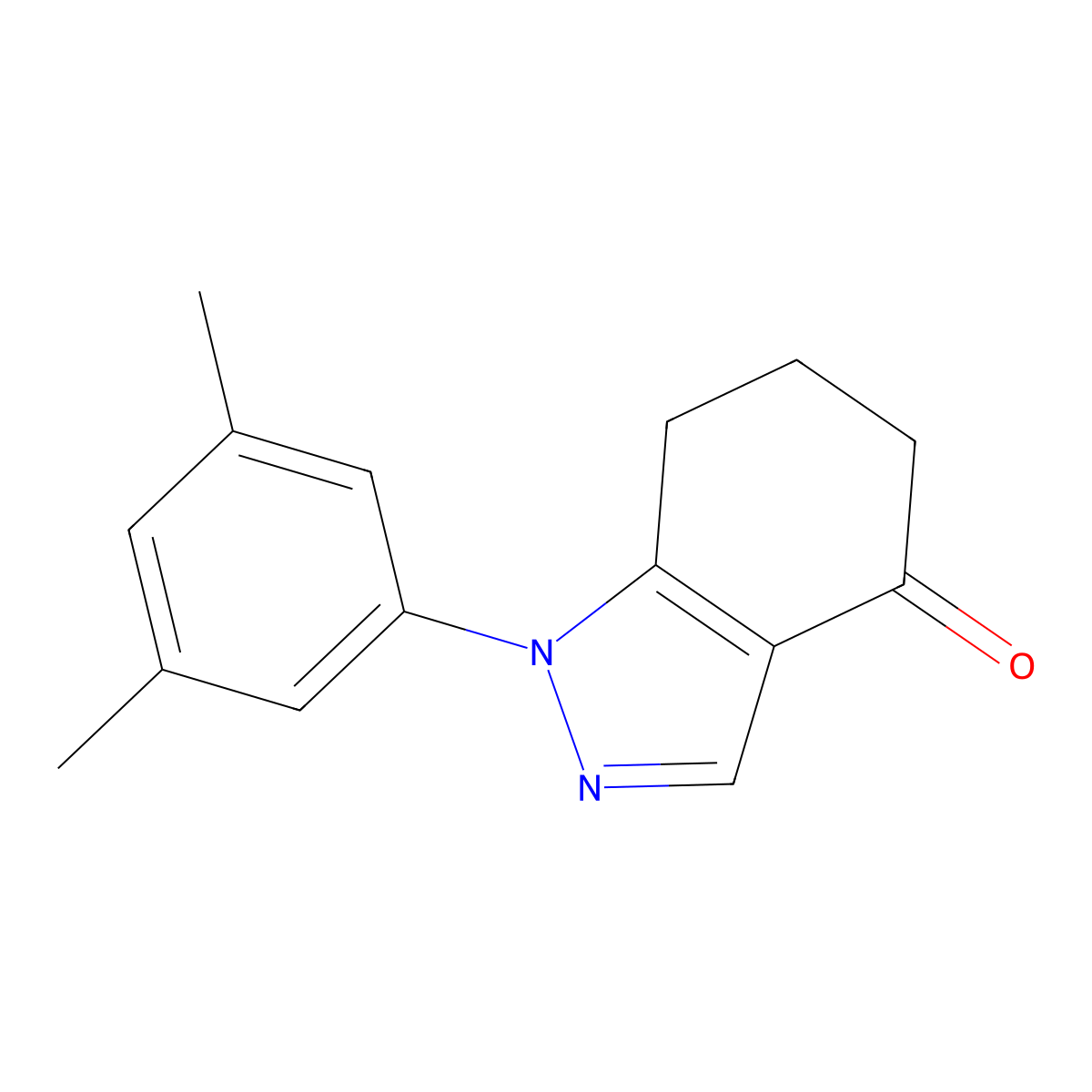 1-(3,5-Dimethylphenyl)-6,7-dihydro-1H-indazol-4(5H)-one molecular structure, CAS 499206-28-9