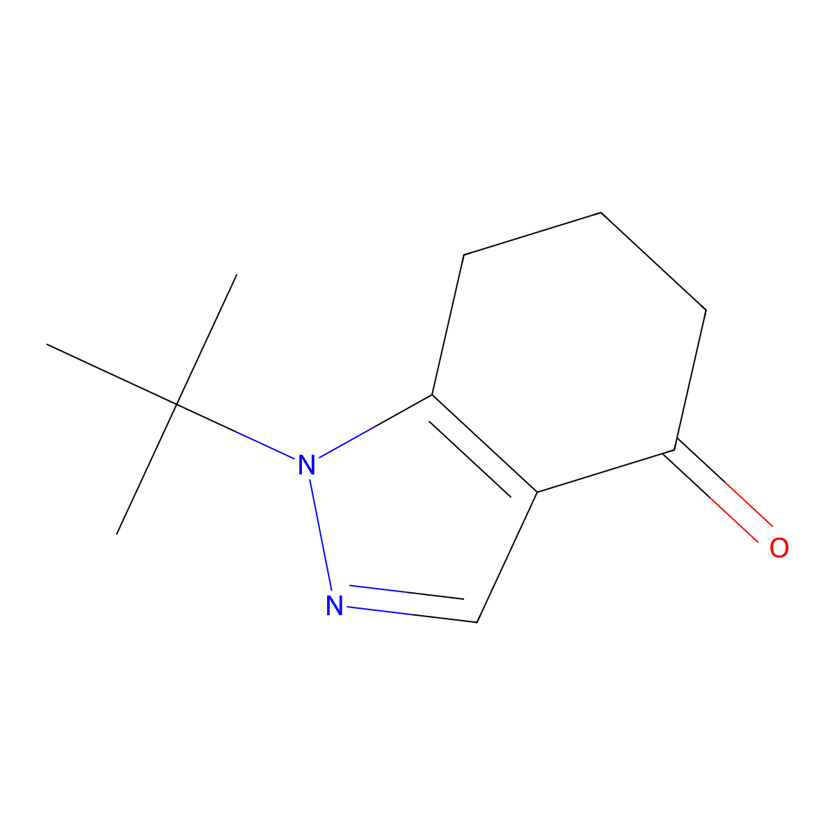 1-tert-butyl-4,5,6,7-tetrahydro-1H-indazol-4-one molecular structure, CAS 499206-32-5