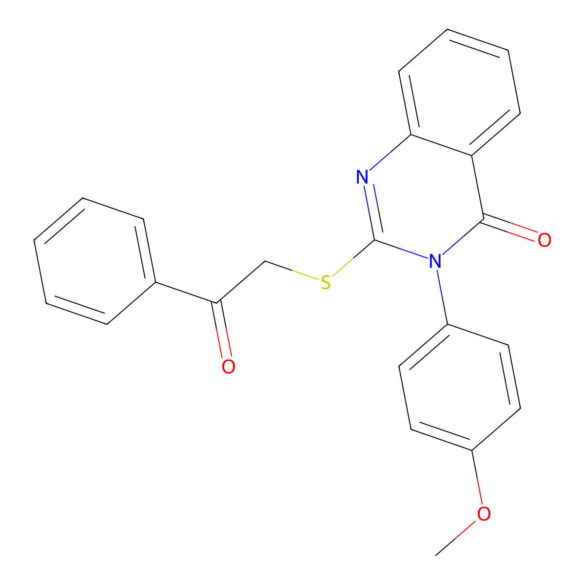 3-(4-Methoxyphenyl)-2-phenacylsulfanylquinazolin-4-one molecular structure, CAS 499210-07-0