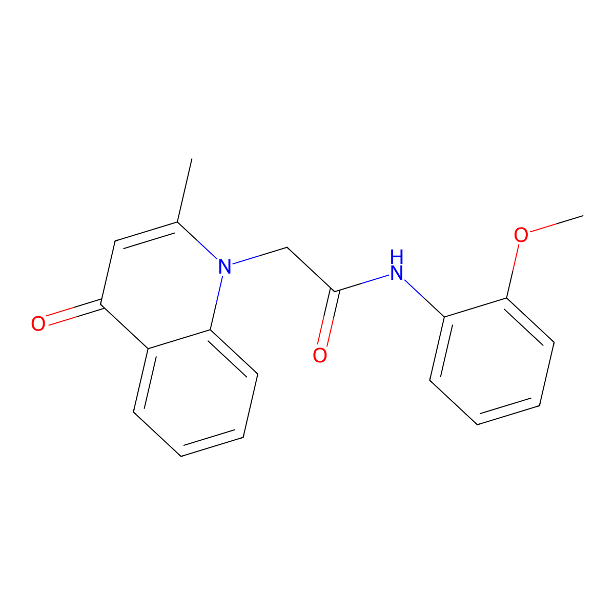 N-(2-methoxyphenyl)-2-(2-methyl-4-oxoquinolin-1-yl)acetamide molecular structure, CAS 499211-32-4