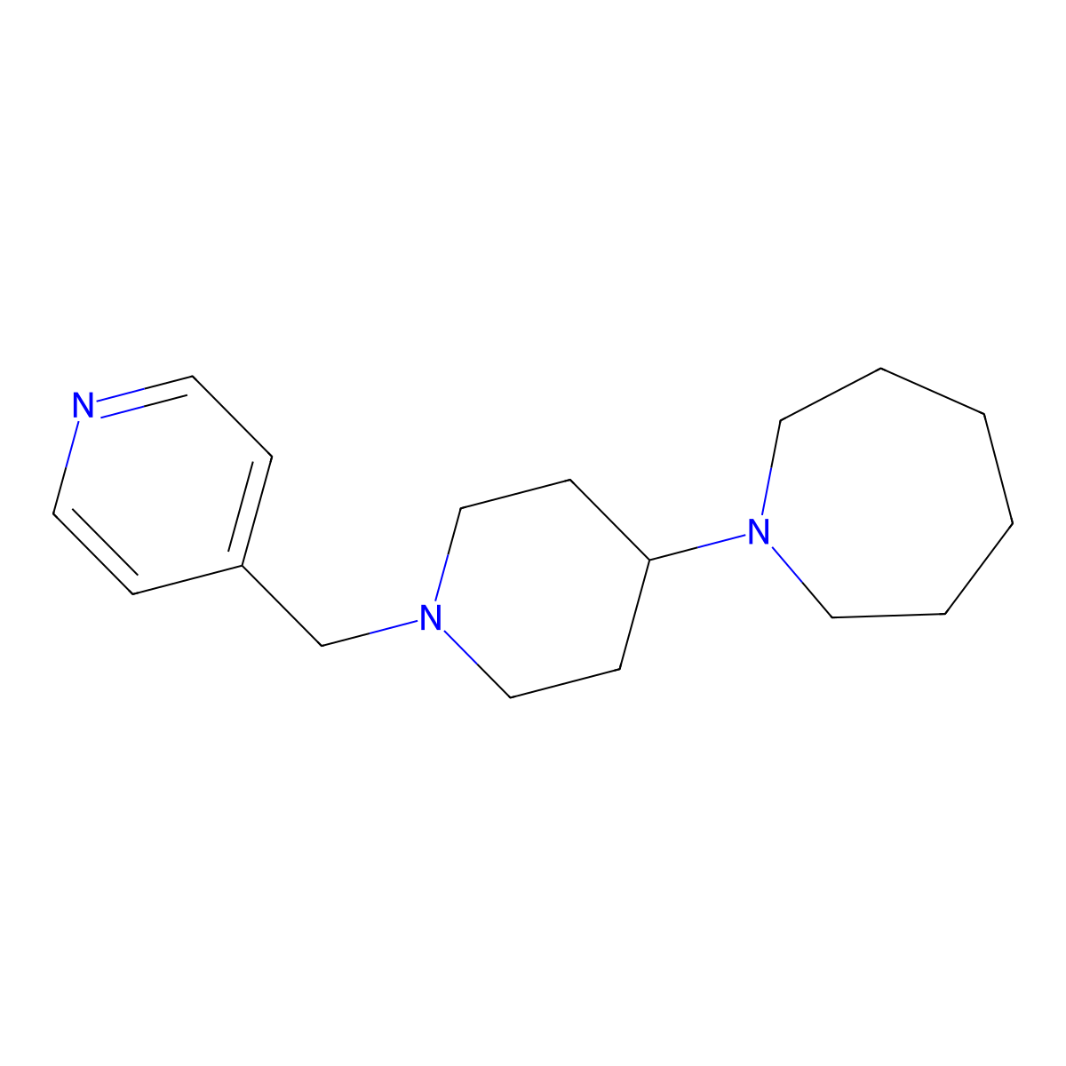 1-[1-(Pyridin-4-ylmethyl)piperidin-4-yl]azepane molecular structure, CAS 499211-82-4