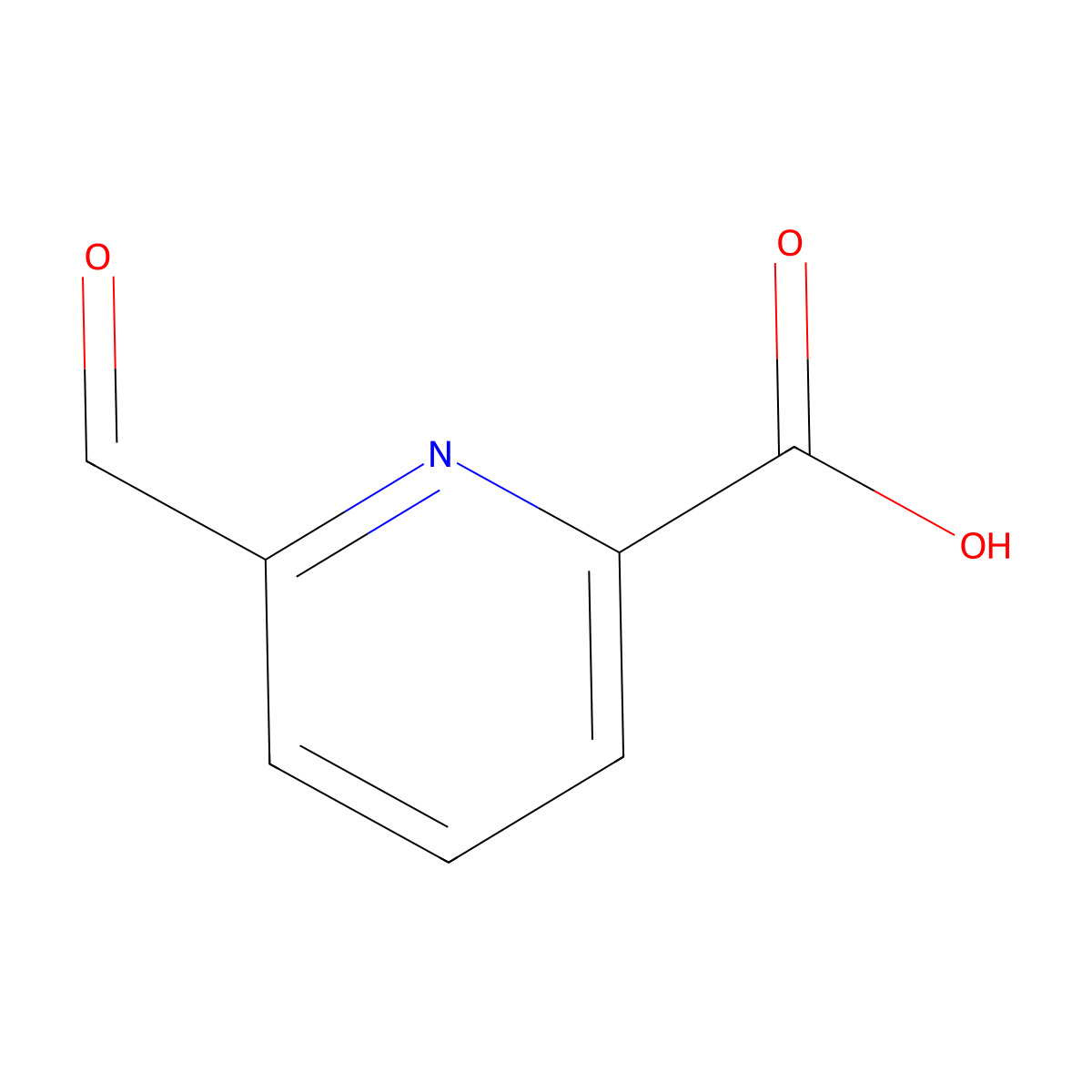 6-Formylpyridine-2-carboxylic acid molecular structure, CAS 499214-11-8
