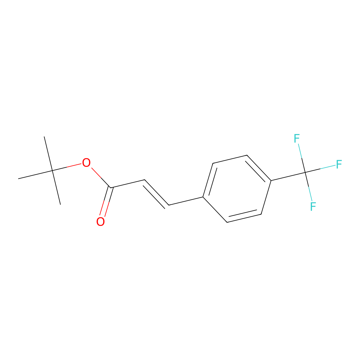 tert-Butyl 3-[4-(trifluoromethyl)phenyl]prop-2-enoate molecular structure, CAS 499219-22-6