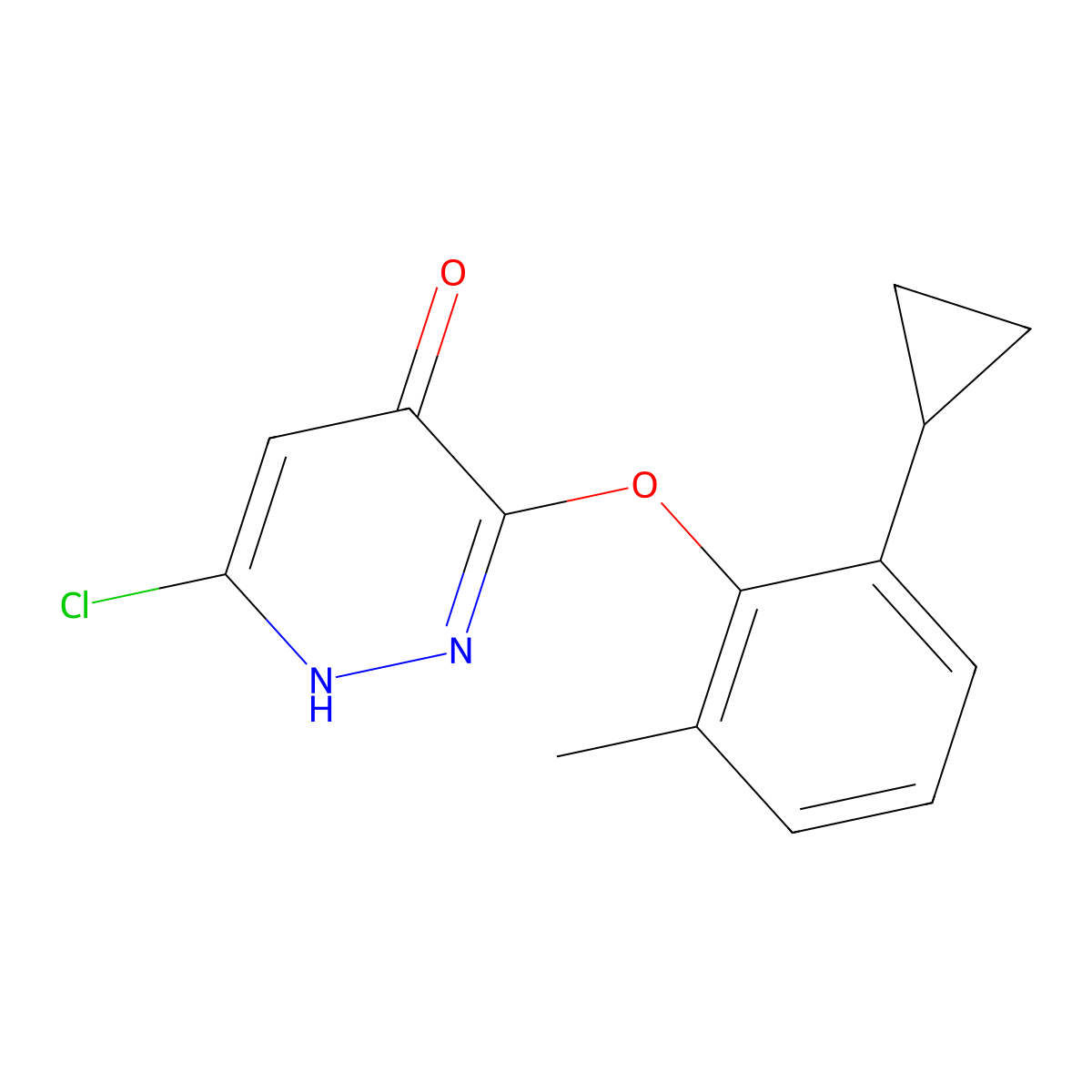 6-Chloro-3-(2-cyclo-propyl-6-methylphenoxy)-4-pyridazinol molecular structure, CAS 499223-49-3