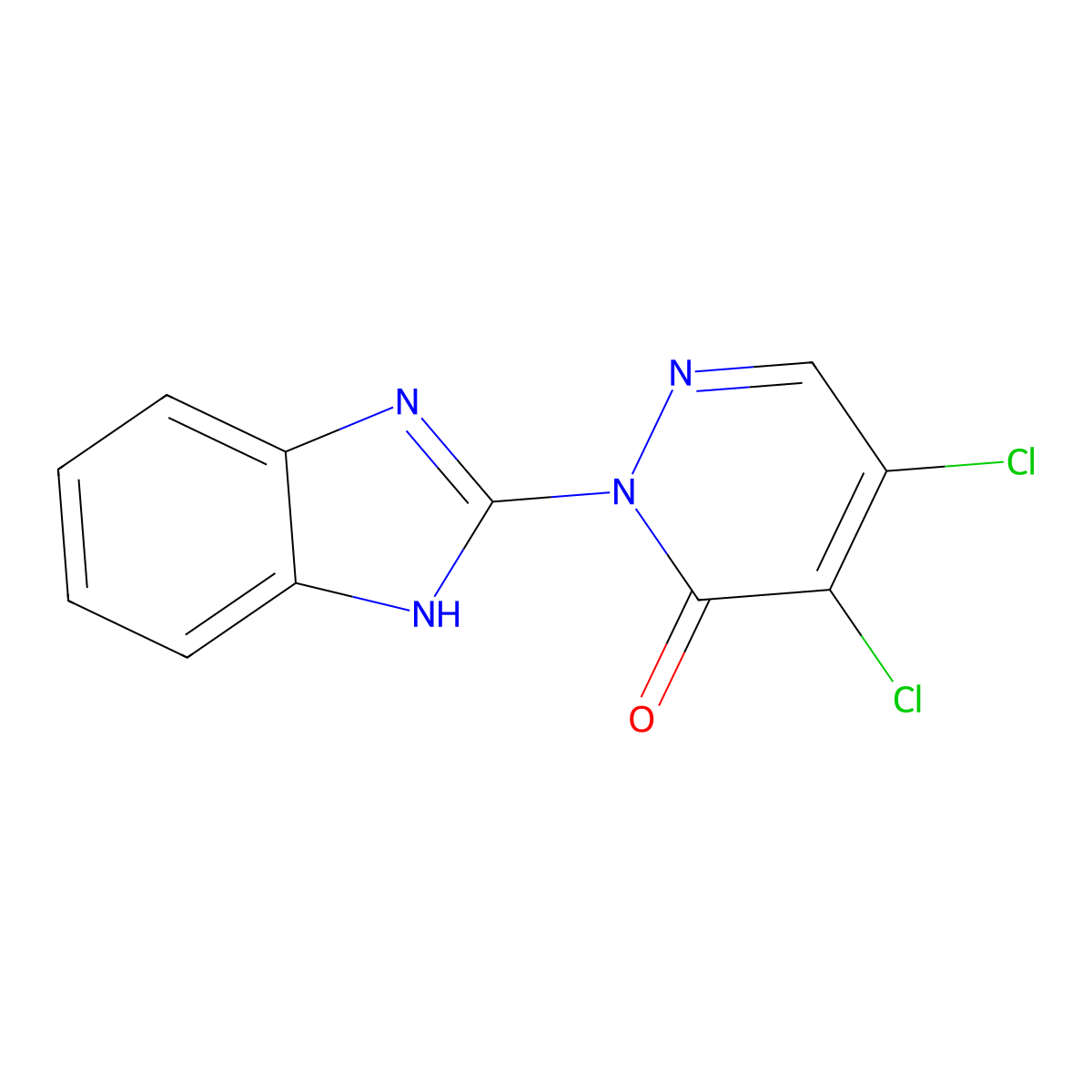 2-(1H-1,3-benzodiazol-2-yl)-4,5-dichloro-2,3-dihydropyridazin-3-one molecular structure, CAS 499227-78-0