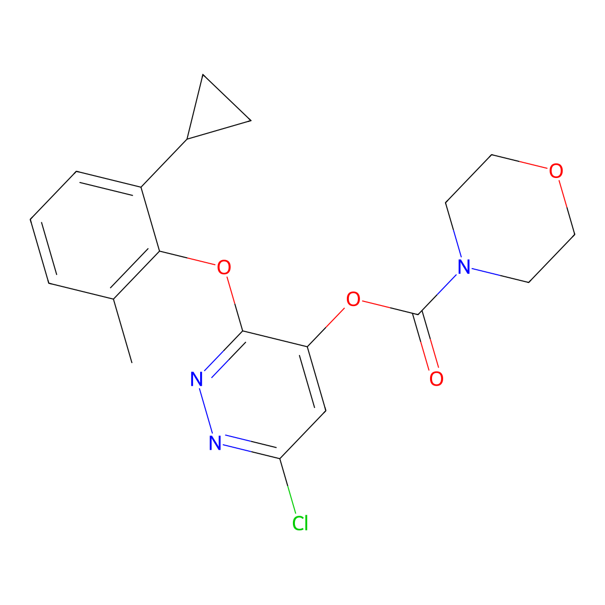 Cyclopyrimorate molecular structure, CAS 499231-24-2