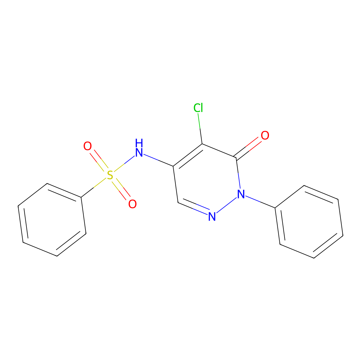 N-(5-chloro-6-oxo-1-phenylpyridazin-4-yl)benzenesulfonamide molecular structure, CAS 499231-83-3
