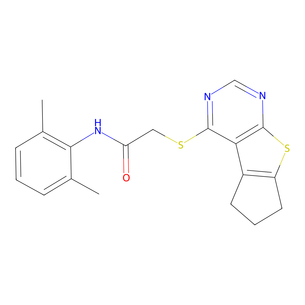 N-(2,6-dimethylphenyl)-2-{7-thia-9,11-diazatricyclo[6.4.0.0^{2,6}]dodeca-1(12),2(6),8,10-tetraen-12-ylsulfanyl}acetamide molecular structure, CAS 499232-20-1
