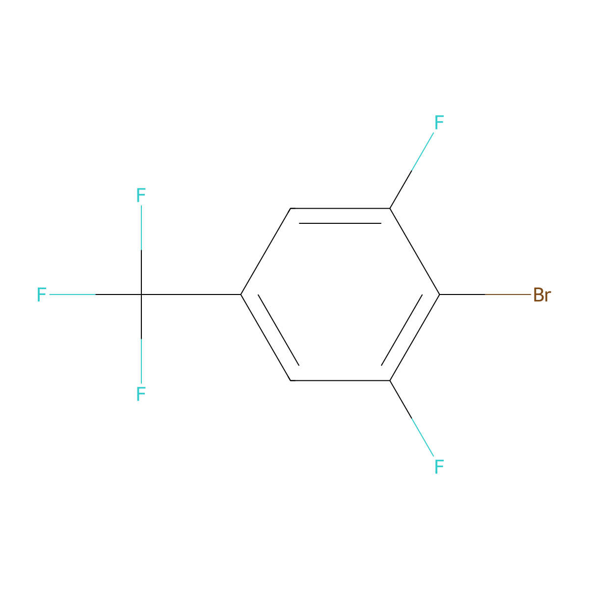 4-Bromo-3,5-difluorobenzotrifluoride molecular structure, CAS 499238-36-7