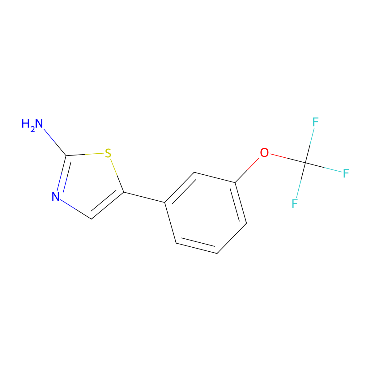 5-(3-(Trifluoromethoxy)phenyl)thiazol-2-amine molecular structure, CAS 499240-72-1