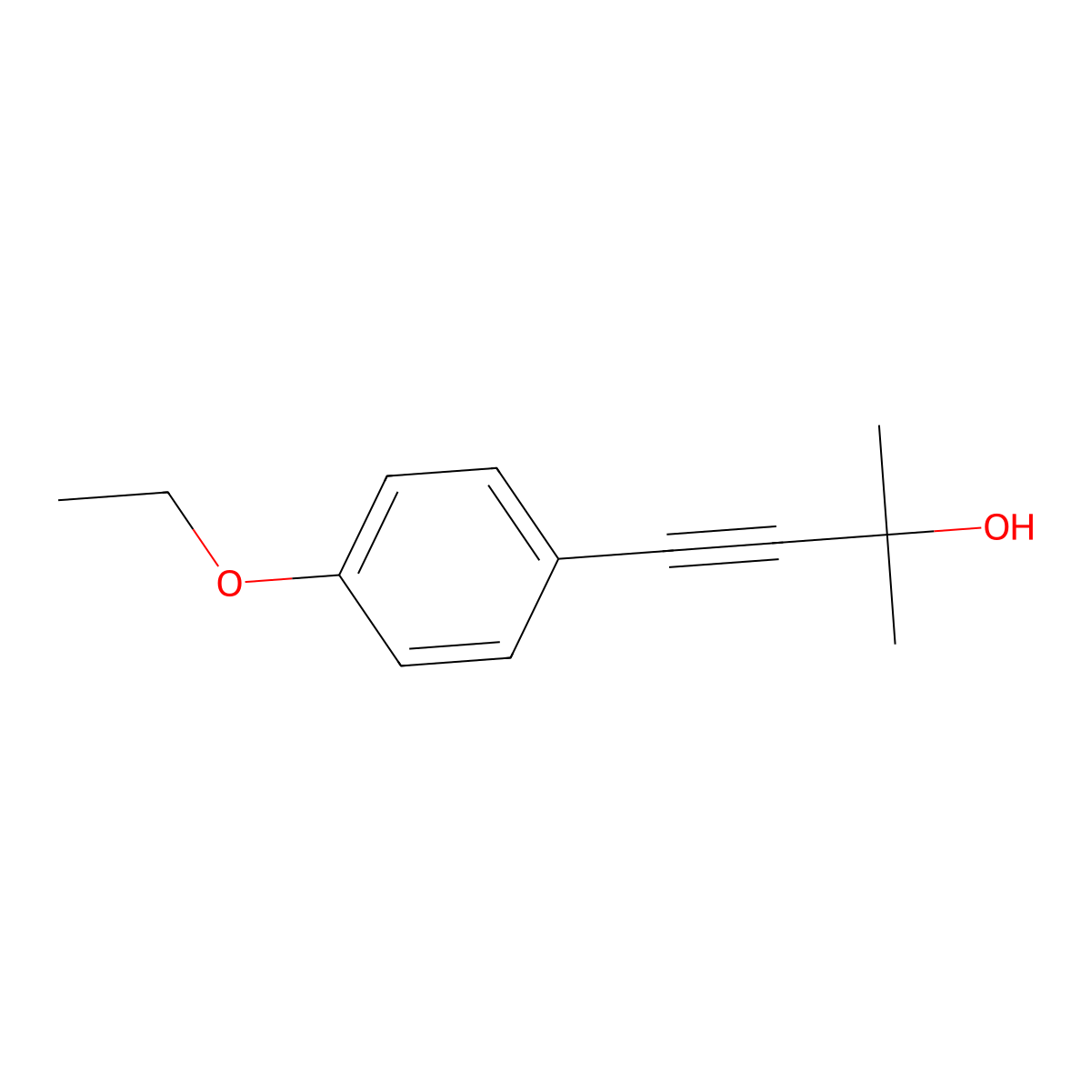 3-Butyn-2-ol,4-(4-ethoxyphenyl)-2-methyl-(9CI) molecular structure, CAS 499242-44-3
