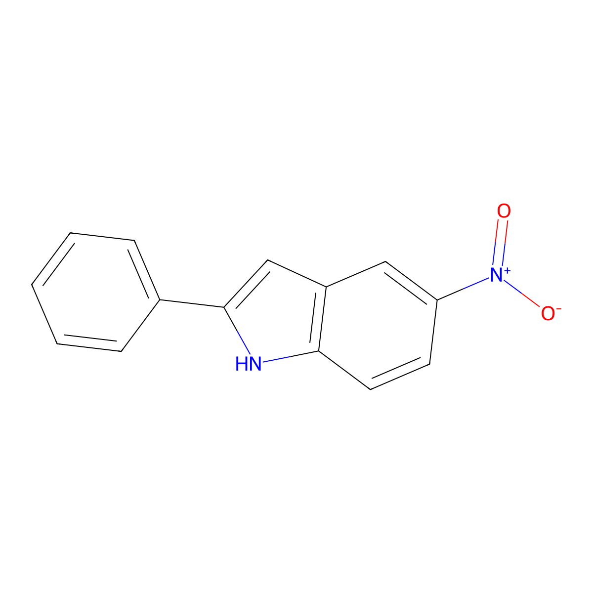 5-Nitro-2-phenyl-1H-indole molecular structure, CAS 4993-87-7