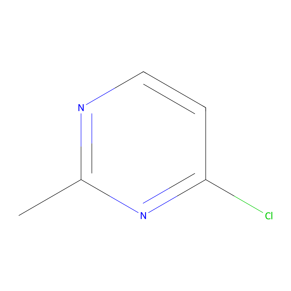4-Chloro-2-methylpyrimidine molecular structure, CAS 4994-86-9